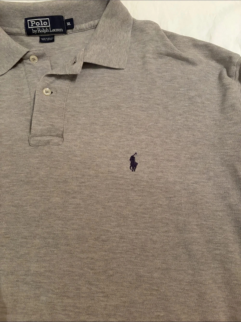 Polo by Ralph Lauren Men’s Light Gray Polo Button-Down Shirt